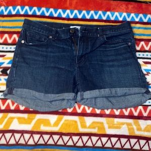 Size 28 roll-up Banana Republic blue Jean shorts